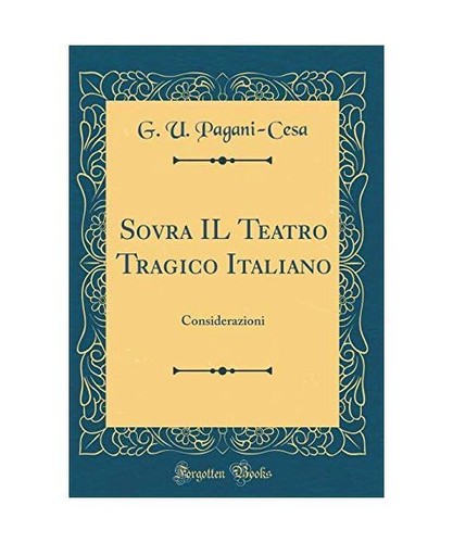 Sovra teatro tragico - il,