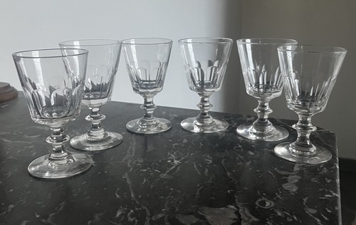Lot verres vin - À, blanc