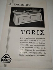 Dépliant Feuillet Balance Torix Perrot Pub Ancienne French Catalog