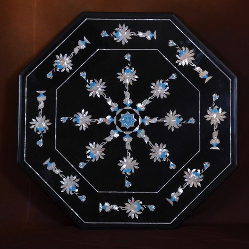 Black coffee marble table - marble,
