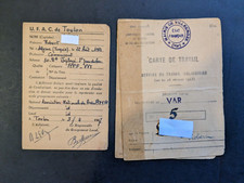 Carte de travail STO + carte U.F.A.C. de toulon