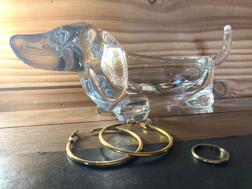Teckel cristal vide poche - en,