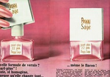 Publicité Advertising 079  1967   vernis ongles Peggy Sage  (2 pages)