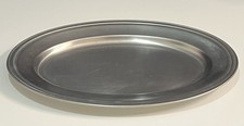 Ancien plat cosmos de guy degrenne Ovale en inox Massif centre de table 40 Cm