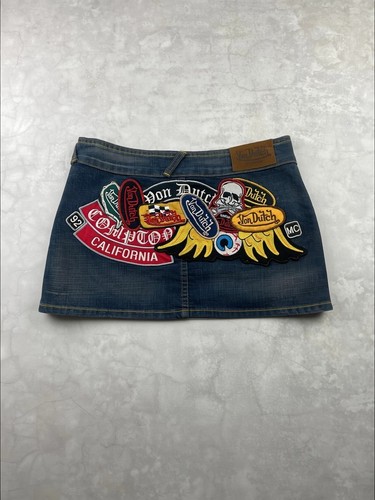Von dutch jupe mini - mini, denim