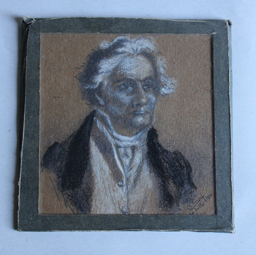 Ancien dessin pastel - , crayon