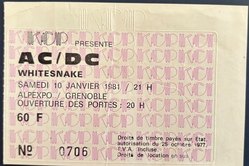 Billet concert - ac/dc,