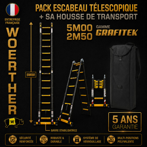 Echelle escabeau telescopique - echelle,