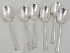 Christofle Concorde, 6 cuillères thé, café, dessert, 13,5 cm, en métal argenté.