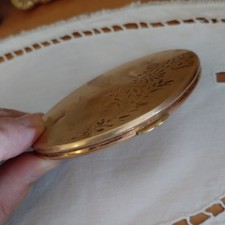 Ancien Poudrier En Métal