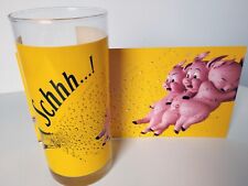 Verre Schweppes avec motif cochon