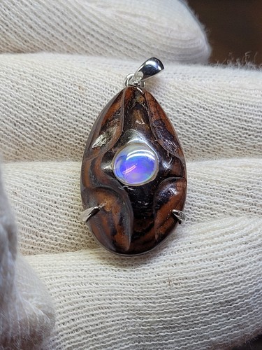 Pendentif argent 925 opale - pendentif,