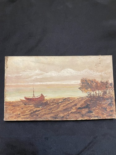 Tableau ancien marine plage - tableau,