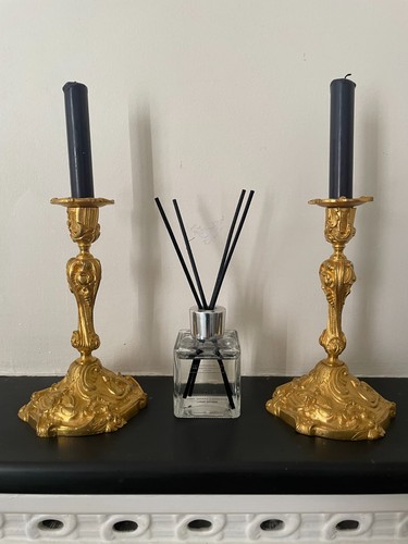 Paire bougeoirs style - de,