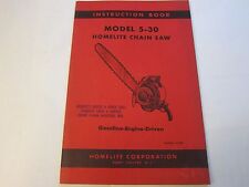 NEW OLD STOCK 1956 Homelite Chainsaw 5-30 Instruction Book LOTS More Listed LG5