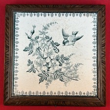 Dessous plat musical à décor d'oiseau et fleurs - Vintage