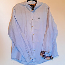 Chemise Homme Springfield XL Originale Bleu Ciel Outdoor Sans Col