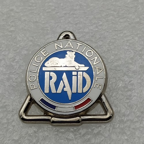 Pin's-RAID-TRIANGLE-Bleu-Polic