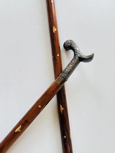 Canne marche bois homme - de,