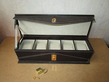 Superbe boîte porte-montres mécanique ou quartz écrin de très belle qualité cuir