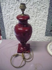 Lampe Designer, Belle, Vieux Lampe De Table, 47CM, Signé: Jehan Rouge