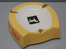 -ANCIEN CENDRIER CERAMIQUE MOULIN DES LOUPS PUB SCOTCH WHISKY  WHITE HORSE    D