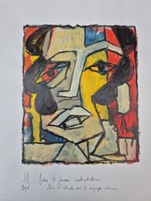 Jacques ALARY technique mixte sur papier 50cm /65cm signée mixed media 