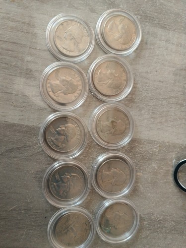 Pièces quarter dollar voir - 10,