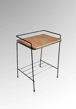 Ancienne Table d’appoint Vintage Fil Métal Années 50/60 Style Guariche