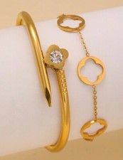 2x Bracelet Femme Acier