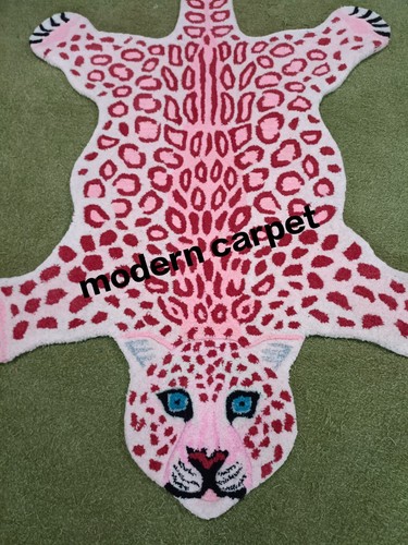 Tapis léopard fait - main, %