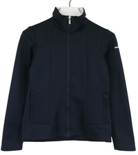 HELLY HANSEN Sweat À Capuche Femme SMALL Bleu Marine Col Montant Zip Complet