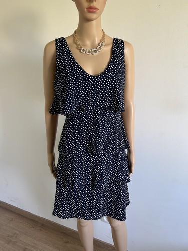 Robe bleue marine pois - bleue,