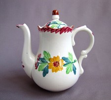 Petite Cafetière Décor Colmar en Faïence de Sarreguemines France