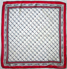 - LANCEL  Foulard   soie  TBEG  vintage Scarf 64x66 cm