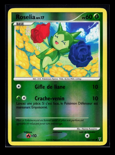 Carte pokémon roselia 123 - roselia, 123/147