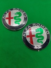 2 Badges Logo Emblème Métal Alfa Romeo 147,159,Gt,mito,166,156 Capot Coffre