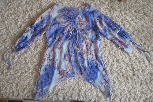 Chemisier fin couleur bleu - chemisier,