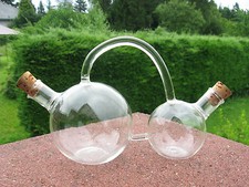 HUILE & VINAIGRE VERRE 2 BOULES Transparent 12 cm haut