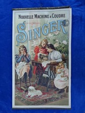 AFFICHE / Poster - SINGER - MACHINE A COUDRE / Sewing machine - RARE+++ !