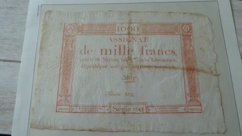 France assignat 1000 francs - assignat,