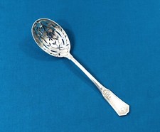 cuillère à olives / glaçons SFAM modèle SANS GENE / EMPIRE métal argenté 16 cm