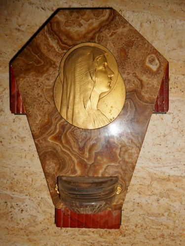 Ancien benitier art deco - art,