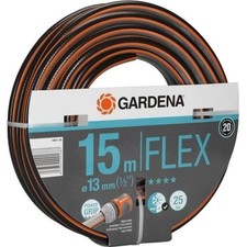 Tuyau d'arrosage Comfort FLEX - GARDENA - 15m - Ø13mm - Anti-noeud et indéfor...