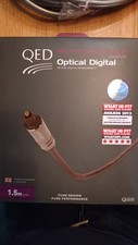 2 Cables coaxial Optique QED REFERENCE Graphite de 1.5 M     Neuf Jamais Servi 