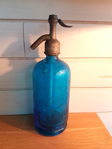 Ancien siphon bleu foncé - siphon,