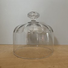 Ancienne Cloche Dôme à Dessert Ou Fromage en Cristal Décor Arrondis Ø 17,5 cm