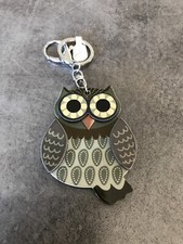 Porte-Clés Bijoux De Sac HIBOU / CHOUETTE Vert Kaki Avec Miroir
