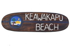 Keawakapu Beach Décor Planche De Surf À Suspendre 60Cm Panneau En Bois Hawaii