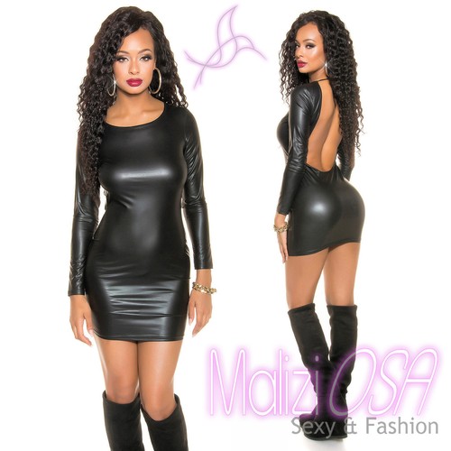 Minirobe femme sexy wetlook - sexy,